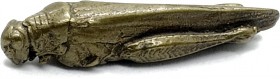 Afrika. 
GHANA. 
ASHANTI, Goldgewichte. Br-Grashüpfer (Heuschrecke) Direktguss nach der Natur, L.68mm 38,5g. . 

feine Erhaltung 9026