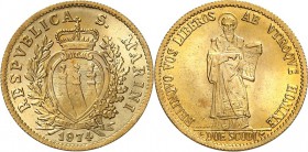 SAN MARINO. 
1 u. 2 Scudi 1974 San Marino. Schlumb.&nbsp; 4.1, Fr.&nbsp; 3-4. (2). 

GOLD St im Or.-Etui1832025