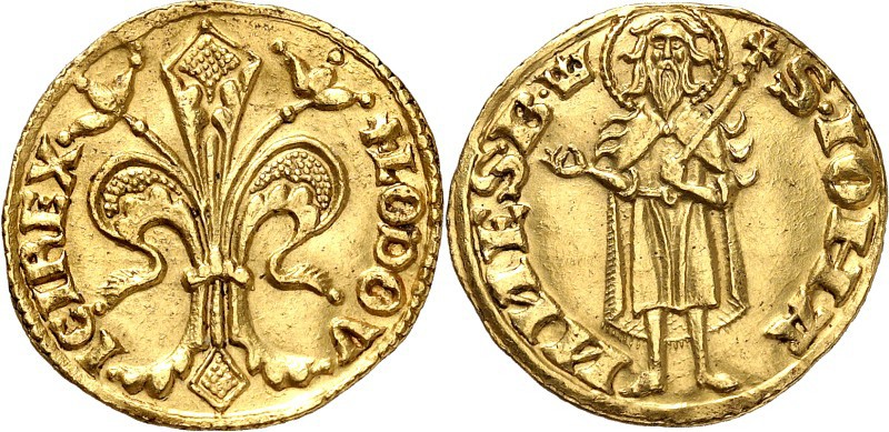UNGARN. 
KÖNIGREICH. 
Ludwig I. 1342-1382. Goldgulden (um 1342 /1353) 3,51g, B...