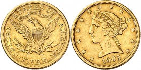 USA. 
5 Dollar 1903 Coronet head. F. 147, KM&nbsp; 101. . 

Kratzer,ss