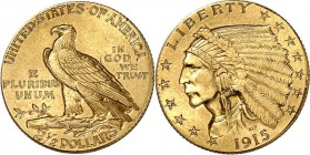 USA. 
2 1/2 Dollar 1915 Indian head. F. 120, KM&nbsp; 128. . 

vz
