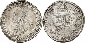 BELGIEN. 
BRABANT. 
Philipp II. 1555-1598. Philippsdaler 1561 Antwerpen. Brb. n.l. / Gekr. Wappen auf Astkreuz. Dv.&nbsp; 8627, v.G./H.&nbsp; 210.1e...