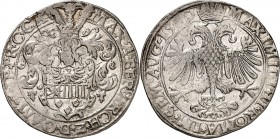 BELGIEN. 
CAMBRAI. 
Maximilian von Bergen 1556-1570. Taler 1569 Behelmtes Wappen / Gekr. Doppeladler. Delm. 406, Dv. 8214. . 

Schrötlf. am Rd., s...