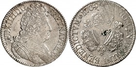 FRANKREICH. 
Louis XIV. 1643-1715. Ecu aux 3 couronnes 1709 A Paris. Geharn. Brustbild n. r. / 3 Kronen in Kleeblattstellung um Mz. Gad.&nbsp; 229, D...