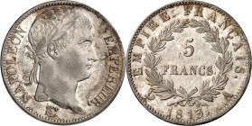 FRANKREICH. 
Napoleon I. 1804-1814. 5 Francs 1813&nbsp;A, Paris. Gad.&nbsp; 584, KM&nbsp; 694.1. . 

vz-