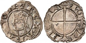 FRANKREICH. 
PROVENCE, Herzogtum. 
Alfons II. von Aragon 1196-1209. Bi-Denier 0,67g. Gekr. Kopf n.l. + REX o ARAGONE (NE ligiert) / P(R)O-VI-NC-IA L...