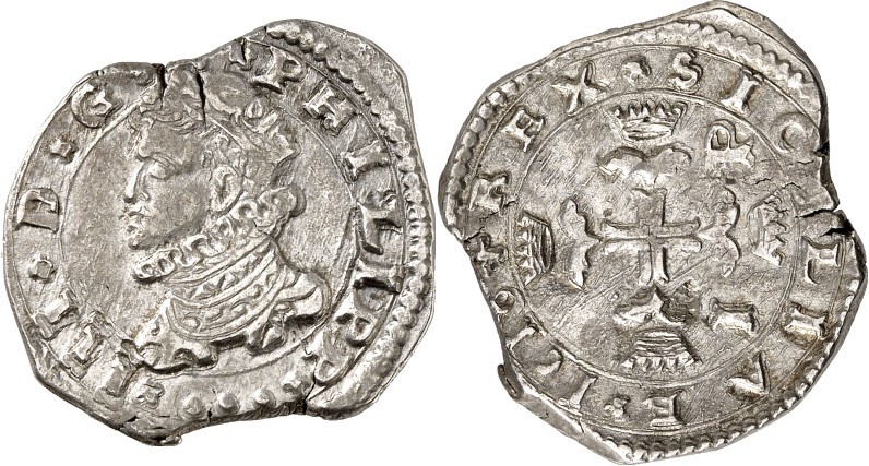 ITALIEN. 
NEAPEL & SIZILIEN. 
Filippo III. di Spagna 1598-1621. Tre Tari 1616 ...