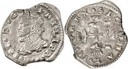 ITALIEN. 
NEAPEL & SIZILIEN. 
Filippo III. di Spagna 1598-1621. Tre Tari 1616 I-P, Messina. Brb. in span. Tracht n.l.&nbsp;/ Blumenkreuz mit 4&nbsp;...