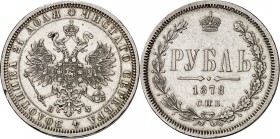 RUSSLAND. 
ZARENREICH. 
Alexander II. 1855-1881. Rubel 1878 CIIb St,Petersburg. KM&nbsp; 25. . 

kl.Rf.,ss+