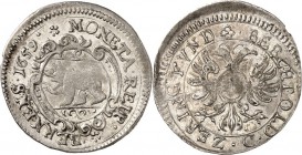 SCHWEIZ. 
BERN. 
20 Kreuzer 1659 Verziertes Wappen/ Adler mit 20. HMZ&nbsp; 194c. . 

l.Prägeschwäche,vz 1762147