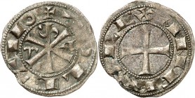 SPANIEN. 
KASTILIEN. 
Alfons VI. 1073-1109. Dinero, Toledo 1,00g ANFVS REX Kreuz/ +TOL.ETVO: Christogramm mit A - W. Heiss&nbsp; 3, Calico&nbsp; /C ...