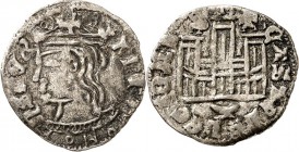 SPANIEN. 
KASTILIEN & LEON. 
Alfonso XI. 1312-1350. Cornado o.J. 0,83g. Gekr. Kopf n.l. / Kastell. C./C.1235 ff. . 

ss