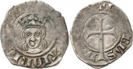 SPANIEN. 
MALLORCA, Königreich. 
Jaime III. 1324-1343. Bi-Diner 0,87g. [+&nbsp;REX M]AIORIC[AR]UM Gekr. Kopf v.v.&nbsp;/ +&nbsp;I[AC]OBUS&nbsp;- DE[...