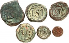 CEYLON. 
Niederländisch Ostindische Kompanie 17. Jahrh. Sammellot Cu-Münzen der Vereinigten niederländischen Ost-Indien Comp. 1/8 Stuiver (1660-1720)...