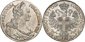 ERITREA. 
Italienische Kolonie. 
Vittorio Emanuele III. 1900-1946. Tallero 1918 Rom. mit Randschrift F.E.R.T 3x zw. Arabesken. KM&nbsp; 5. . 

vz