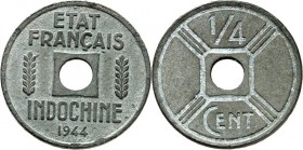 FRANZ. INDOCHINA. 
1/4 Cent 1944 Sn. KM&nbsp; 25. . 

ss