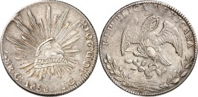 MEXIKO. 
Republik 1821-1864. 8&nbsp;Reales 1858 JC Chihuahua. KM&nbsp; 377.2. . 

ss-vz