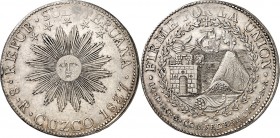 PERU. 
Republik seit 1822. 8 Reales 1837 B.A., Cuzco, für Südperu. KM&nbsp; 170.2. . 

min.Rf.u.Prägeschw.,vz-