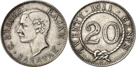 SARAWAK. 
Charles J.Brooke, Rajah 1868- 1917. 20 Cents 1900 H. K.-M. 10. . 

winz.Schrf.,ss