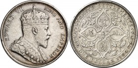 STRAITS SETTLEMENTS (Malaysia). 
Edward VII. 1901-1910. Dollar 1904. KM&nbsp; 25. . 

ss-vz