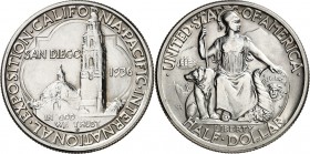 USA.
GEDENKMÜNZEN.
Half Dollar 1936 D San Diego. KM&nbsp; 171. .

vz-St
