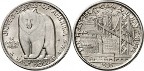USA.
GEDENKMÜNZEN.
Half Dollar 1936 San Francisco Bay Bridge. KM&nbsp; 174. .

vz