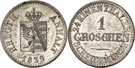 Anhalt-Köthen. 
Heinrich 1830-1847. Groschen-1/24 Taler 1839. AKS&nbsp; 22, J.&nbsp; 63. . 

vz