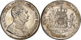 Bayern. 
Maximilian I. Joseph (1799-)1806-1825. Konv.-Taler 1825. AKS&nbsp; 49, J.&nbsp; 16, Th.&nbsp; 46. . 

vz+