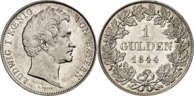 Bayern. 
Ludwig I. 1825-1848. Gulden 1844. AKS&nbsp; 78, J.&nbsp; 62. . 

vz-