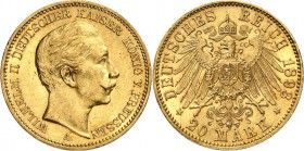 REICHSGOLD. 
PREUSSEN. 
20 Mark 1893 Wilhelm II. J.&nbsp; 252. . 

vz