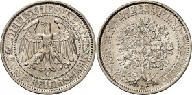 WEIMARER REPUBLIK. 
KURSMÜNZEN. 
5 Reichsmark 1927A Eichbaum. J.&nbsp; 331. . 

ss-vz
