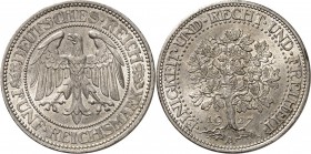 WEIMARER REPUBLIK. 
KURSMÜNZEN. 
5 Reichsmark 1927A Eichbaum. J.&nbsp; 331. . 

Rf.,vz