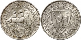 WEIMARER REPUBLIK. 
GEDENKMÜNZEN. 
3 Reichsmark 1927A Bremerhaven. J.&nbsp; 325. . 

min.Rf.,vz1814654