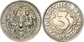 WEIMARER REPUBLIK. 
GEDENKMÜNZEN. 
3 Reichsmark 1927A Nordhausen. J.&nbsp; 327. . 

vz1844608