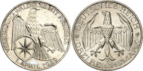 WEIMARER REPUBLIK. 
GEDENKMÜNZEN. 
3 Reichsmark 1929A Waldeck. J.&nbsp; 337. . 

vz1844619