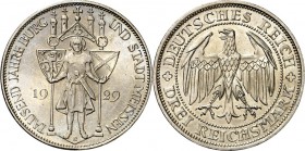 WEIMARER REPUBLIK. 
GEDENKMÜNZEN. 
3 Reichsmark 1929E Meissen. J.&nbsp; 338. . 

vz-St1844621