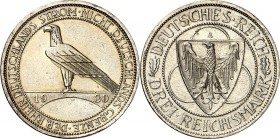 WEIMARER REPUBLIK. 
GEDENKMÜNZEN. 
3 Reichsmark 1930A Rheinstrom. J.&nbsp; 345. . 

l.Rf.,vz1844635