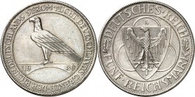 WEIMARER REPUBLIK. 
GEDENKMÜNZEN. 
5 Reichsmark 1930 A Rheinstrom. J.&nbsp; 346. . 

vz
