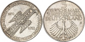 BUNDESREPUBLIK. 
GEDENKMÜNZEN in Ag 5 DM. 
5 DM 1952D Germ. Museum. J.&nbsp; 388. . 

ss