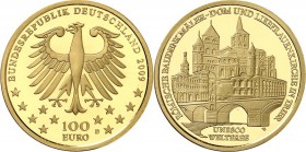 BUNDESREPUBLIK. 
GEDENKMÜNZEN in GOLD. 
100 Euro 2009&nbsp;D Trier. J.&nbsp; 547. . 

im Etui, St