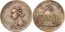 ALTDEUTSCHE LÄNDER und ADEL, 1806-1918. 
FÜRSTPRIMATISCHE STAATEN. 
Carl Theodor von Dalberg, Ehz. 1804-1815. Medaille 1810 (o.sign.) a.s. Ernennung...