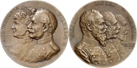 ALTDEUTSCHE LÄNDER und ADEL, 1806-1918. 
PREUSSEN Kgr.. 
Wilhelm II. 1888-1918. Medaille 1897 (v.Lauer) a.d. Kaiserparade in Nürnberg. Brb. des Kais...