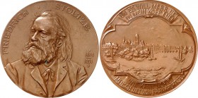 DEUTSCHE STÄDTE. 
FRANKFURT am Main. Medaille 1891 (v. J. Kowarzik u. E. Rettenmaier) a.d. Tod des Heimat- und Mundartdichters Friedrich STOLTZE (*18...