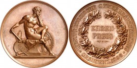 DEUTSCHE STÄDTE. 
GRAUDENZ / Westpreußen. Medaille 1896 (b. Oertel, Berlin) Ehrenpreis d. Westpreuß. Gewerbeausstellung. Nackter Jüngling sitzt mit H...