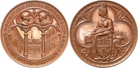 DEUTSCHE STÄDTE. 
HAMBURG. Medaille 1879 (v.&nbsp;J. Lorenz) a.&nbsp;d. 300-jähr. Jubiläum des Iohanneums zu Hamburg. Perspekt. Ansicht des Innenhofe...