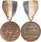 DEUTSCHE STÄDTE. 
KOBLENZ. Medaille 1925 (o. Sign.) a.&nbsp;d. Ruder-Regatta vom 20.u.21. Juni. Hand mit Lorbeerzweigen, darüber 5 Z. Text / Ansicht ...