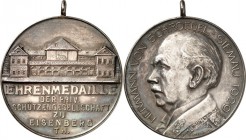 DEUTSCHE STÄDTE. 
SCHÜTZEN - DEUTSCHLAND. 
EISENBERG Th. Medaille 1929 (v.Oertel) Ehrenmedaille der priv. Schützenges. zu E. Schützenhaus ü. 6 Z./ B...