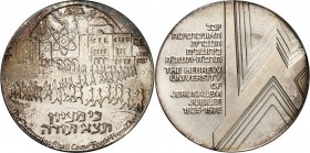 DEUTSCHE STÄDTE. 
UNIVERSITÄTEN u. benannte HOCHSCHULEN (intern.). 
JERUSALEM. JERUSALEM. Staatsmedaille 1975 HEBRÄISCHE UNIVERSITÄT, 50 Jahre. 11 Z...