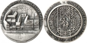 DEUTSCHE STÄDTE. 
UNIVERSITÄTEN u. benannte HOCHSCHULEN (intern.). 
KOPENHAGEN. Medaille 1979 (v.B.Lereng b. Sporrong) auf die 500 Jahrfeier der Uni...