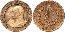 DEUTSCHE STÄDTE. 
UNIVERSITÄTEN u. benannte HOCHSCHULEN (intern.). 
LEIPZIG. Medaille 1909 (v. Meyer & Wilhelm) auf das 500jähr. Bestehen der Univer...